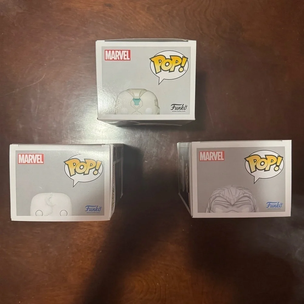 Marvel Moon Knight And The Vision Funko Pop Lot White Costume Funko Lot (ALL 3)